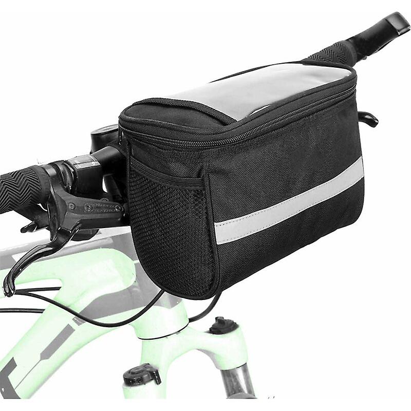 Saddle bags Bicycle handlebar bag - waterproof - cooler bag with reflective strips - mobile phone, maps or navigation system PVC compartment