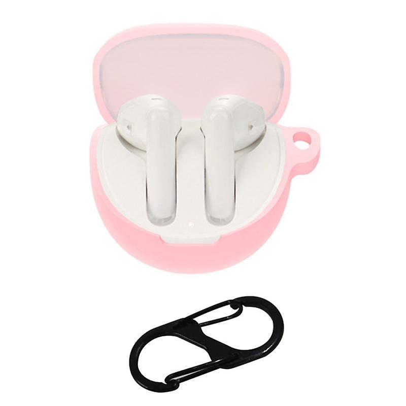 For OPPO ENCO Air3 TWS Earphone Charging Case Sleeve Cover Silicone Case with Buckle-Pink