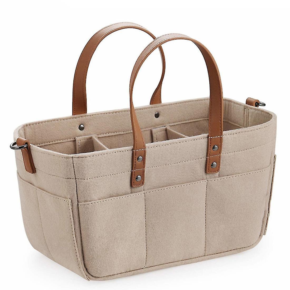 Baby Felt Nursery Organizer Basket Infant Diaper Bag avec poignée Changing Nappy Kids A