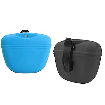 Silikonowa torba na żywność do szkolenia psów, 2 sztuki Treat Bag dla psów, torba na przekąski z magnetycznym zamknięciem