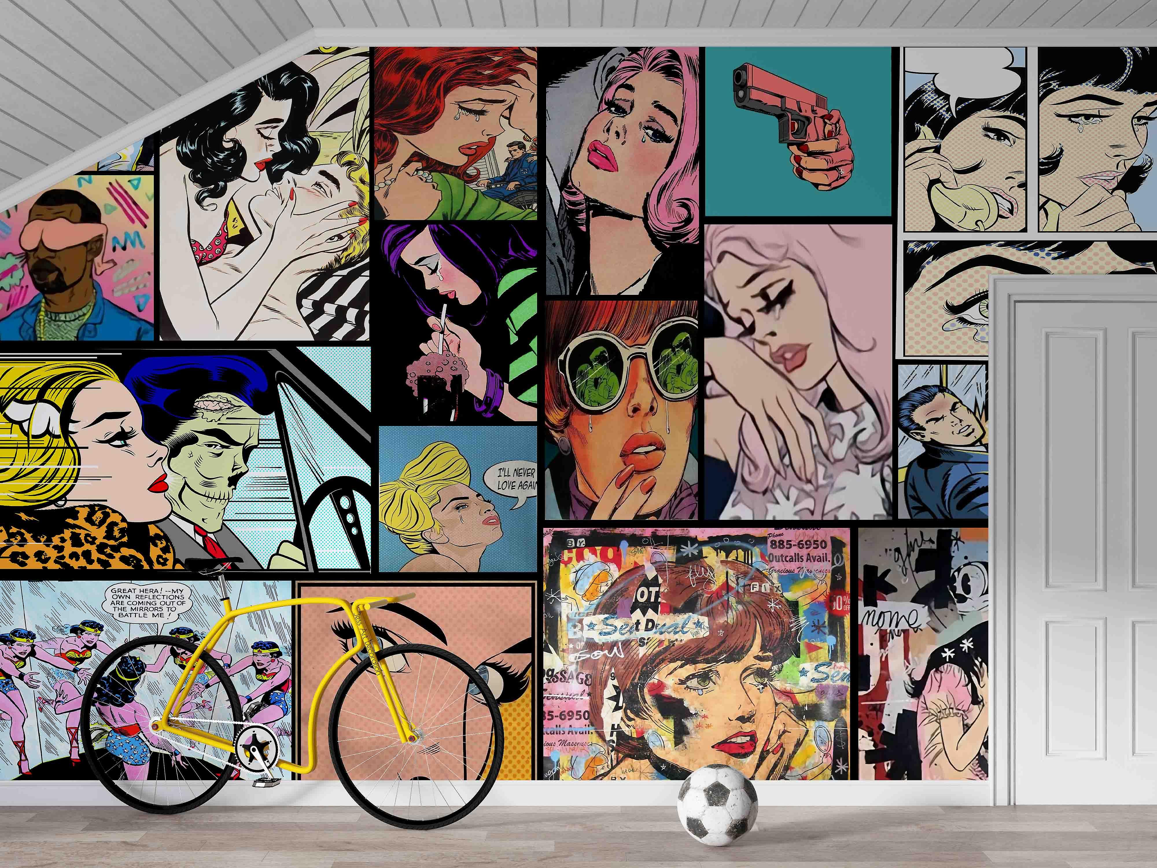 3D Comics Characters Pictures Collections Wall Mural Wallpaper Gd 2517