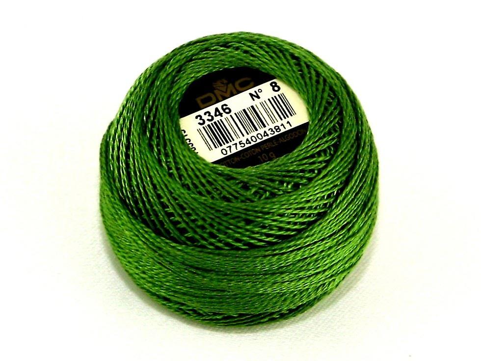 DMC 8 号棉 Perle 线 80m 3346 - 每 10 克球