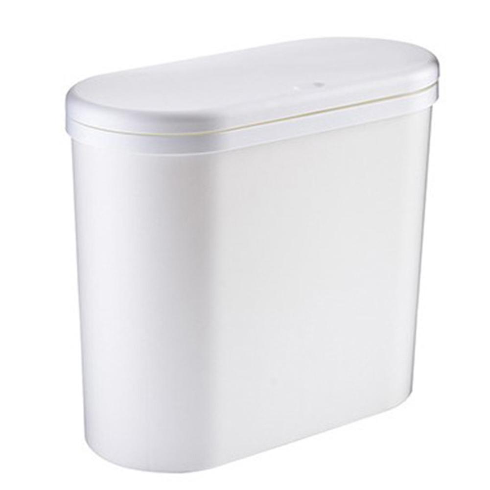 Trash Can Double Layer Plastic Stylish Garbage Press Type Can with Trash Bag Holder
