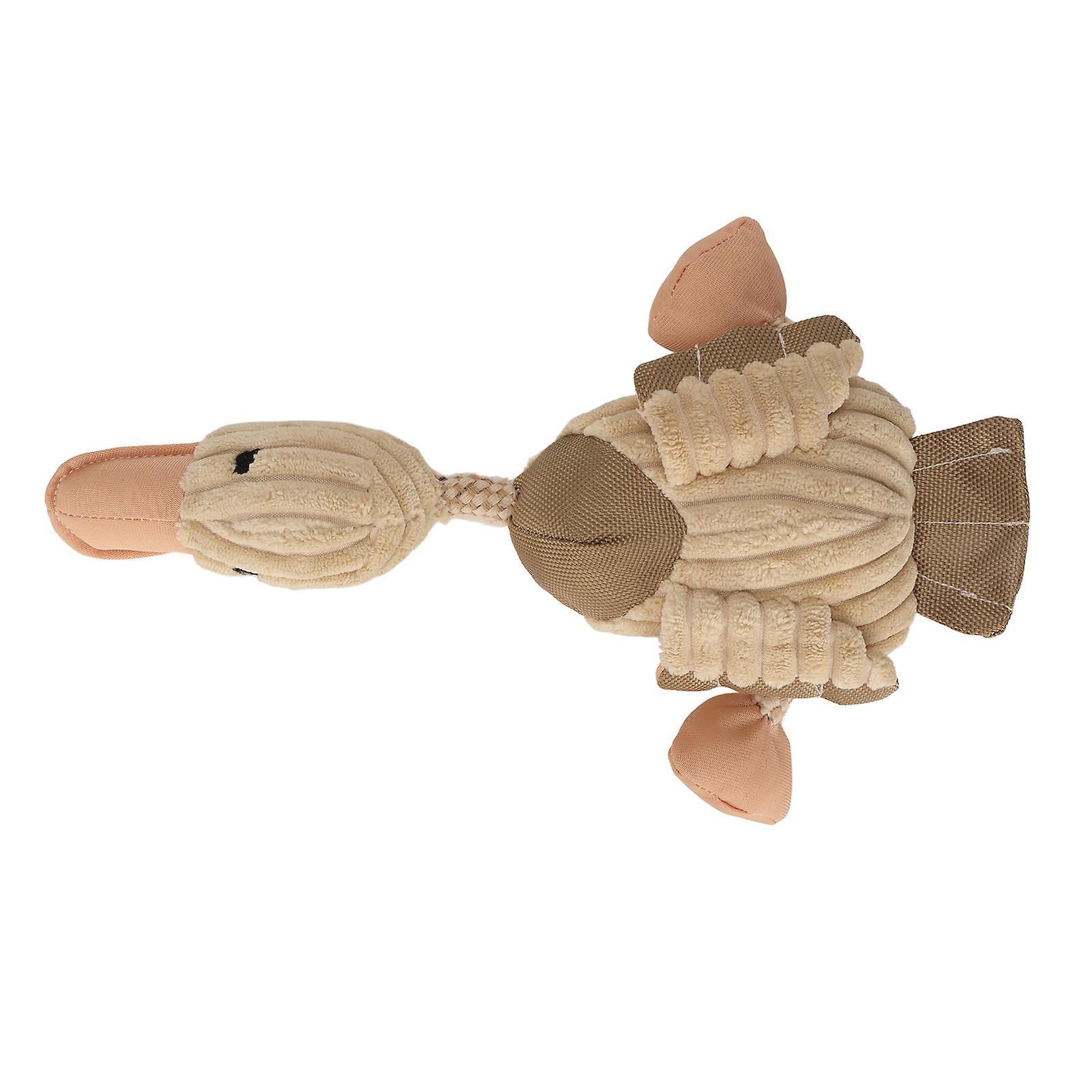 Plush Duck Dog Toy, Squeaky Teeth Cleaning, Bite Resistant, Cotton Rope, Squeaky Toy for Dogs and Puppies