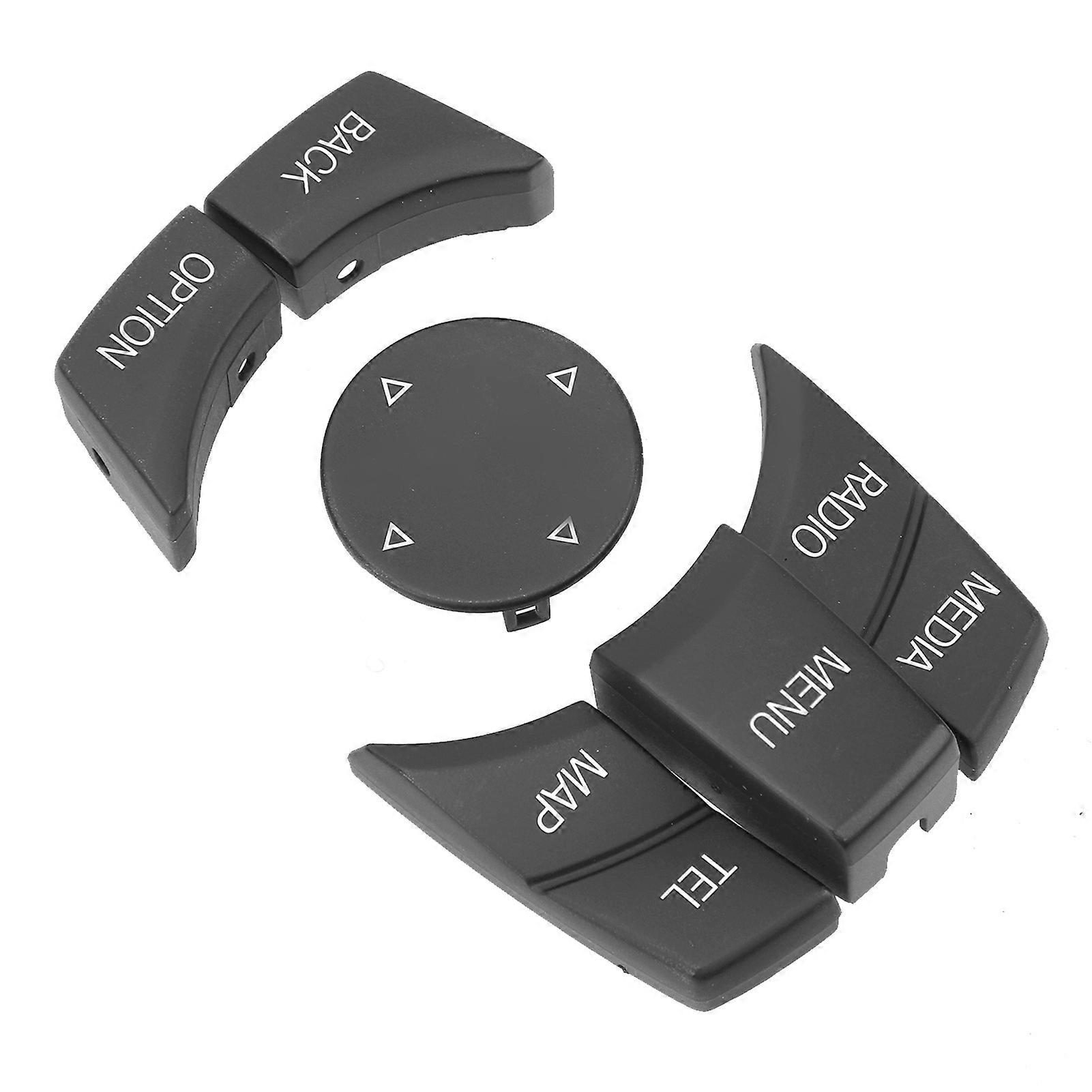 Central Console Multimedia Button Kit Multi Media Control Key Cover compatible with E84 E70 E71 E72 E81 E82 E Chassis Matte Black
