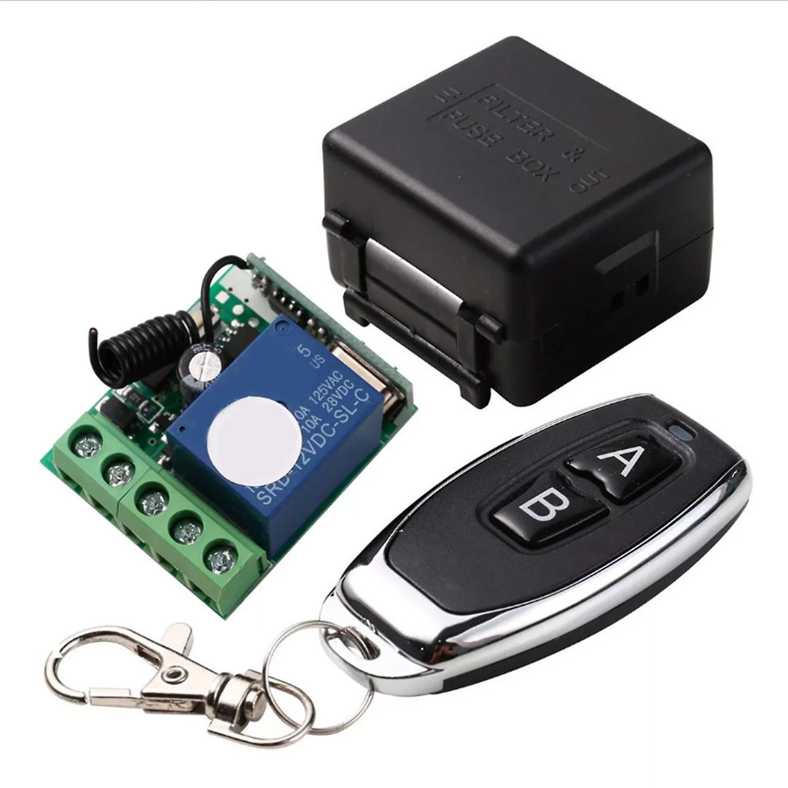 Wireless Remote Control Switch 433MHz Momentary Self Locking Interlocking Delay Relay Remote Switch 12V