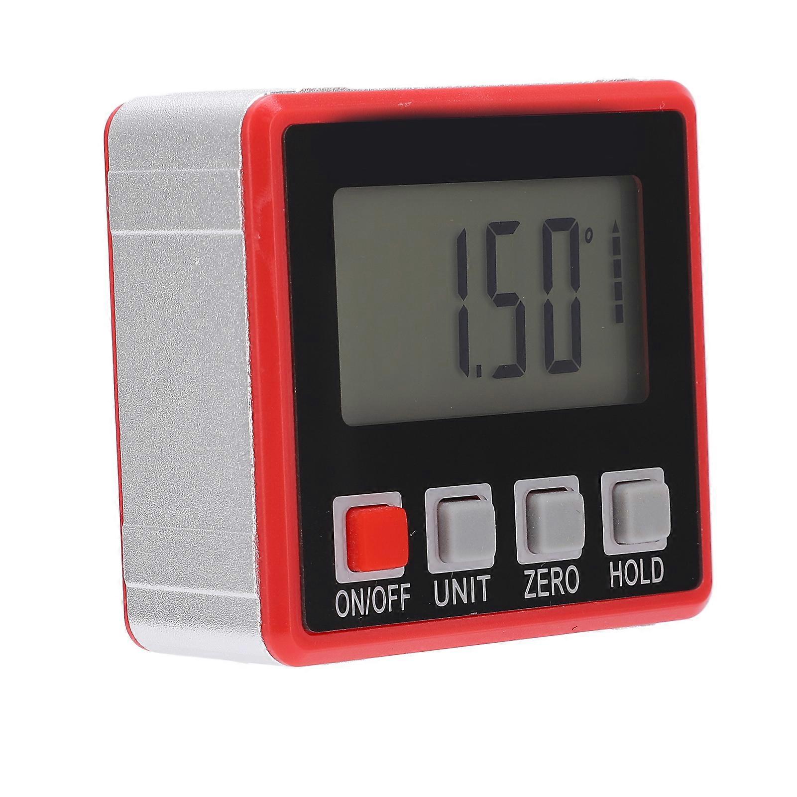 Electronic LED Digital Protractor 4x90° Inclinometer Portable Angle Finder Gauge for Building Construction