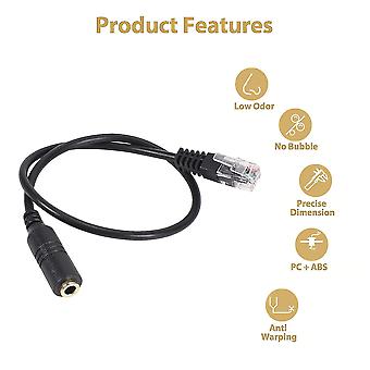 3.5mm à RJ9 Jack Adaptateur PC Casque Audio Câble Convertisseur