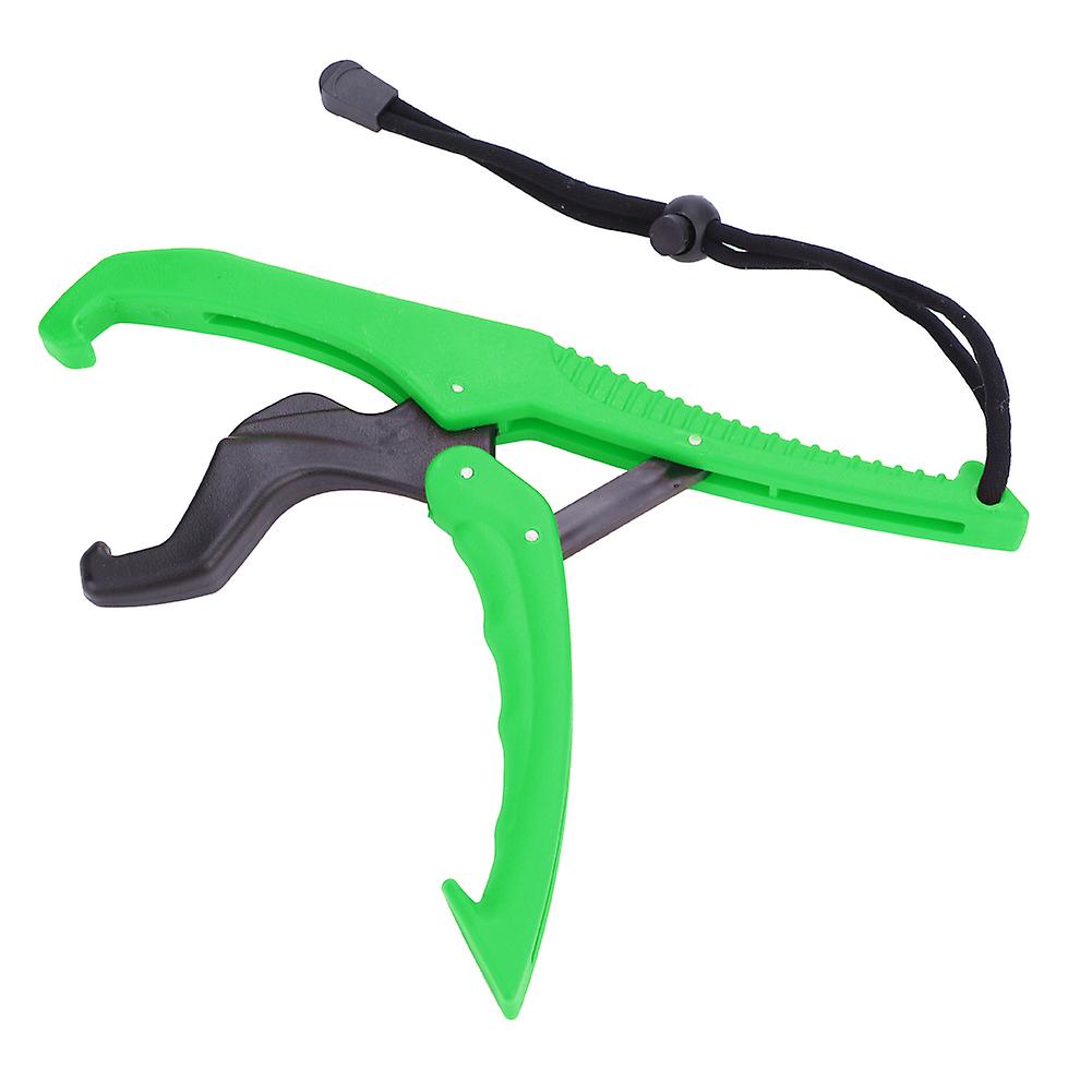 Fishing Gripper Tool with ABS Grip Fish Clamp and Adjustable Rope Green Large, Durable Tackle Holder for Secure Catch Handling