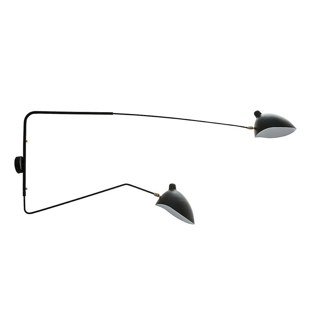 Industrial And Retro Wall Lamp Black 2 Light , E27