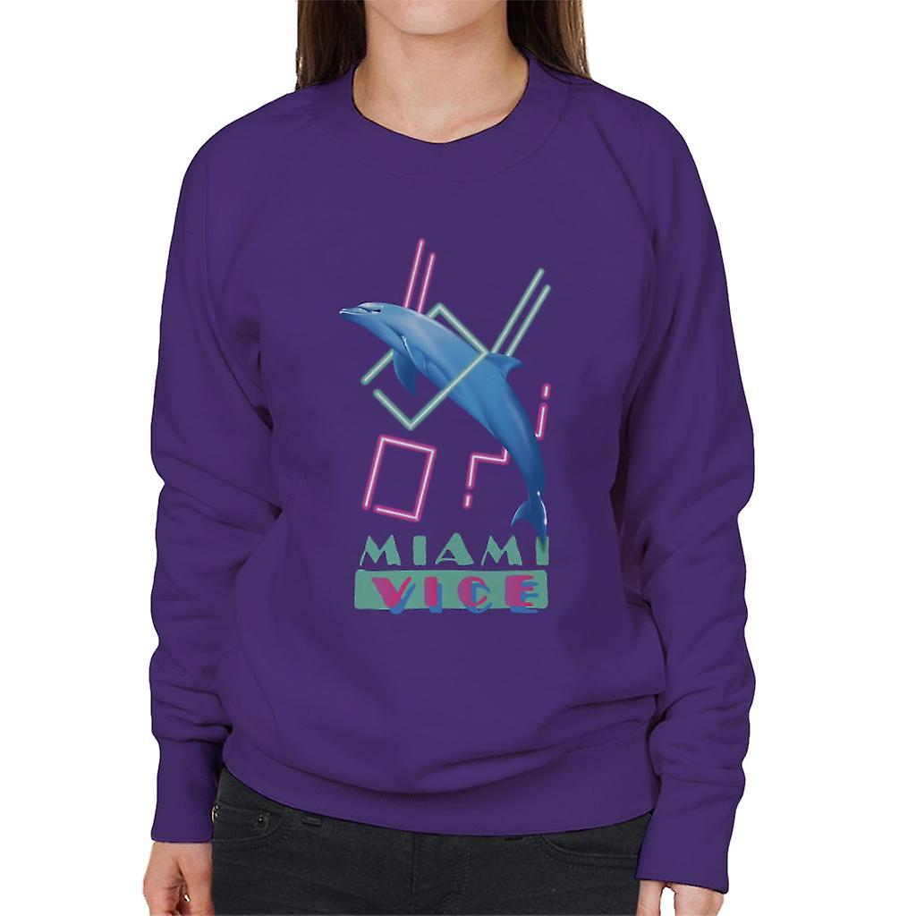 Miami Vice Dolphin Jump Women's Sweatshirt