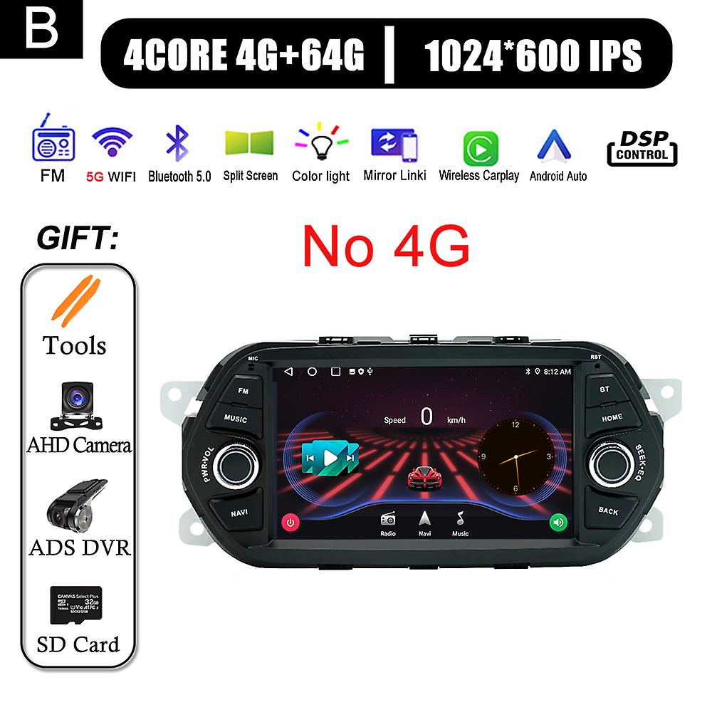 Car Intelligent System Android 13 For FIAT TIPO EGEA 2015 2016 2017 Radio Multimedia Player Navigation GPS 4G WIFI 7inch Screen