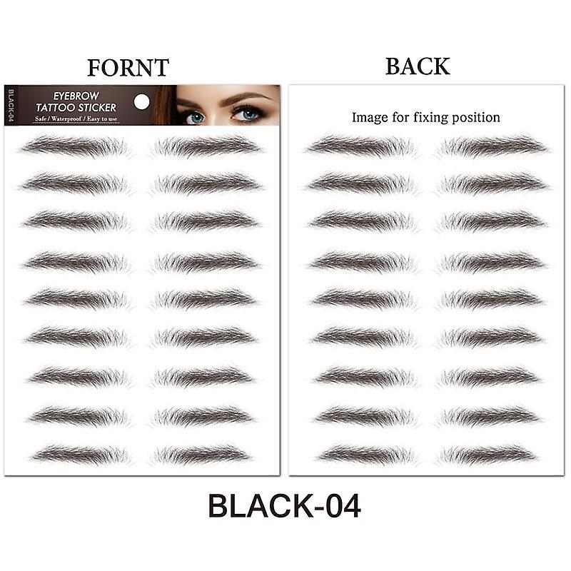 Eyebrows Sticker, Water Transfer Hair-like Eye Brow Tattoo, Long Lasting, False
