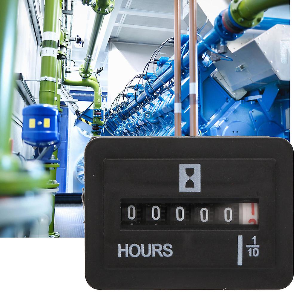 10-80V AC/DC 99999.9 Hours Quartz Hour Meter for Engine Generator Time Counting