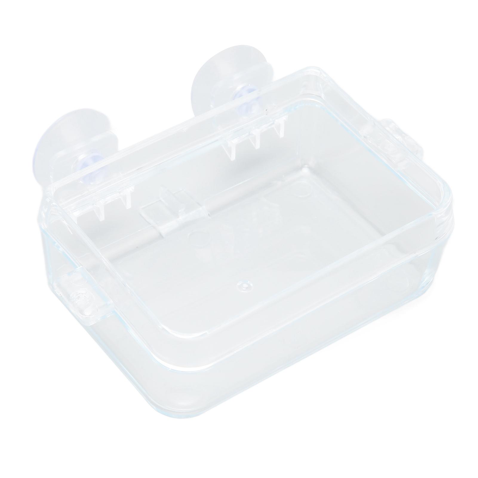 Reptile Feeder Cup Prevent Escape Transparent Reptile Feeding Dish with Suction Cup for Lizard Gecko Bearded Dragon S