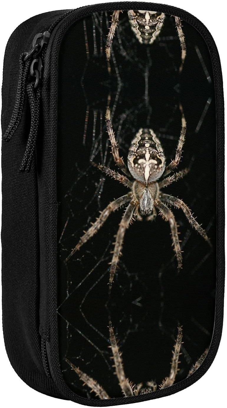 مخيف العنكبوت المطبوعة عالية السعة قلم رصاص القضية، دائم قلم رصاص حقيبة الحقيبة مربع المنظم الحالات، للرجال النساء63078