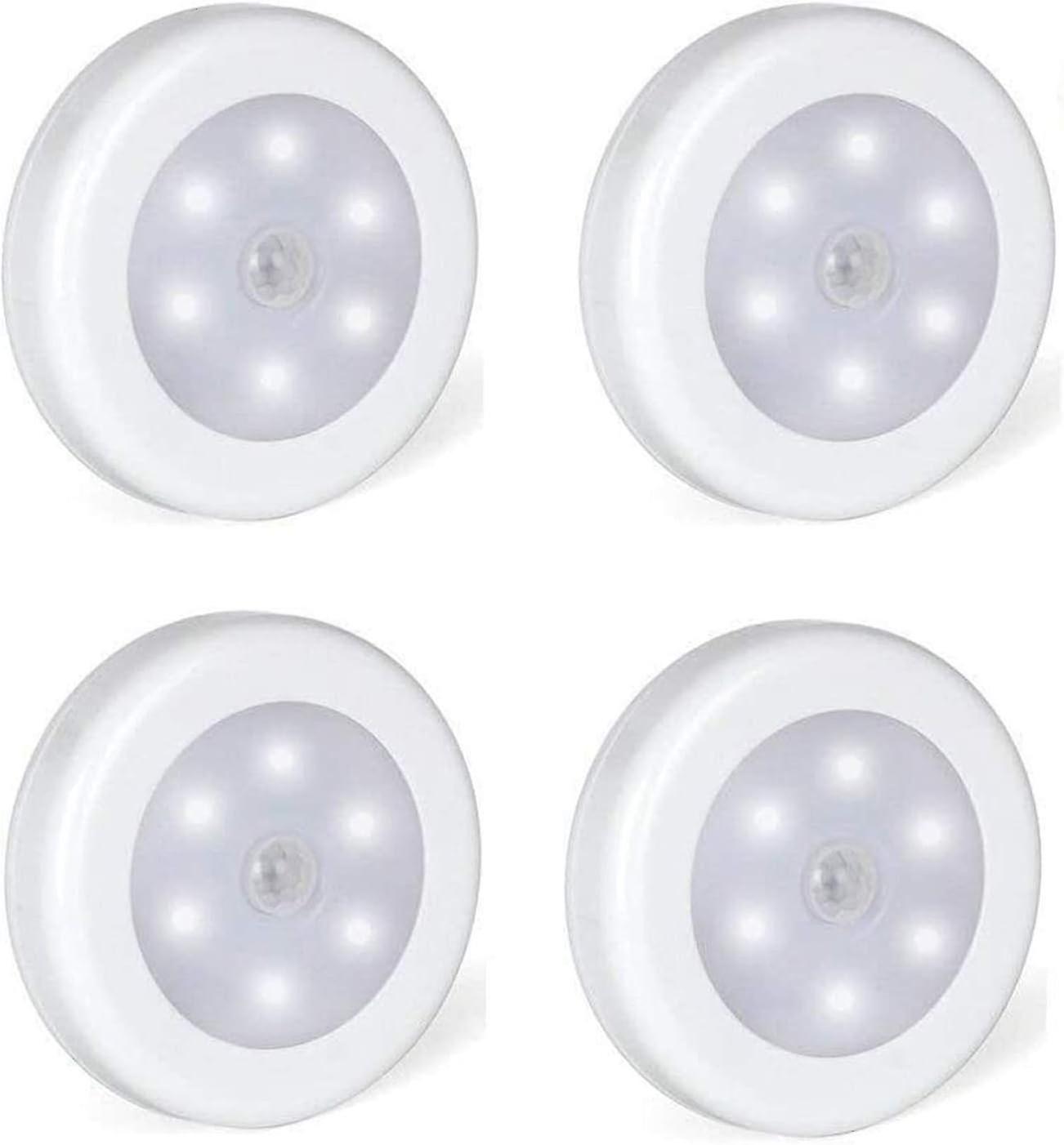 4 Pack Led Adhesive Light, Led Motion Sensor Light With Magnetic Base (battery Powered)