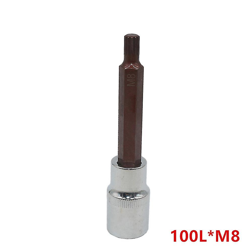 1 Pc Socket 1/2inch Torx Screwdriver Bit Pneumatic Bit Batch Head 12 Point M5-m12 55/100mm For Elect