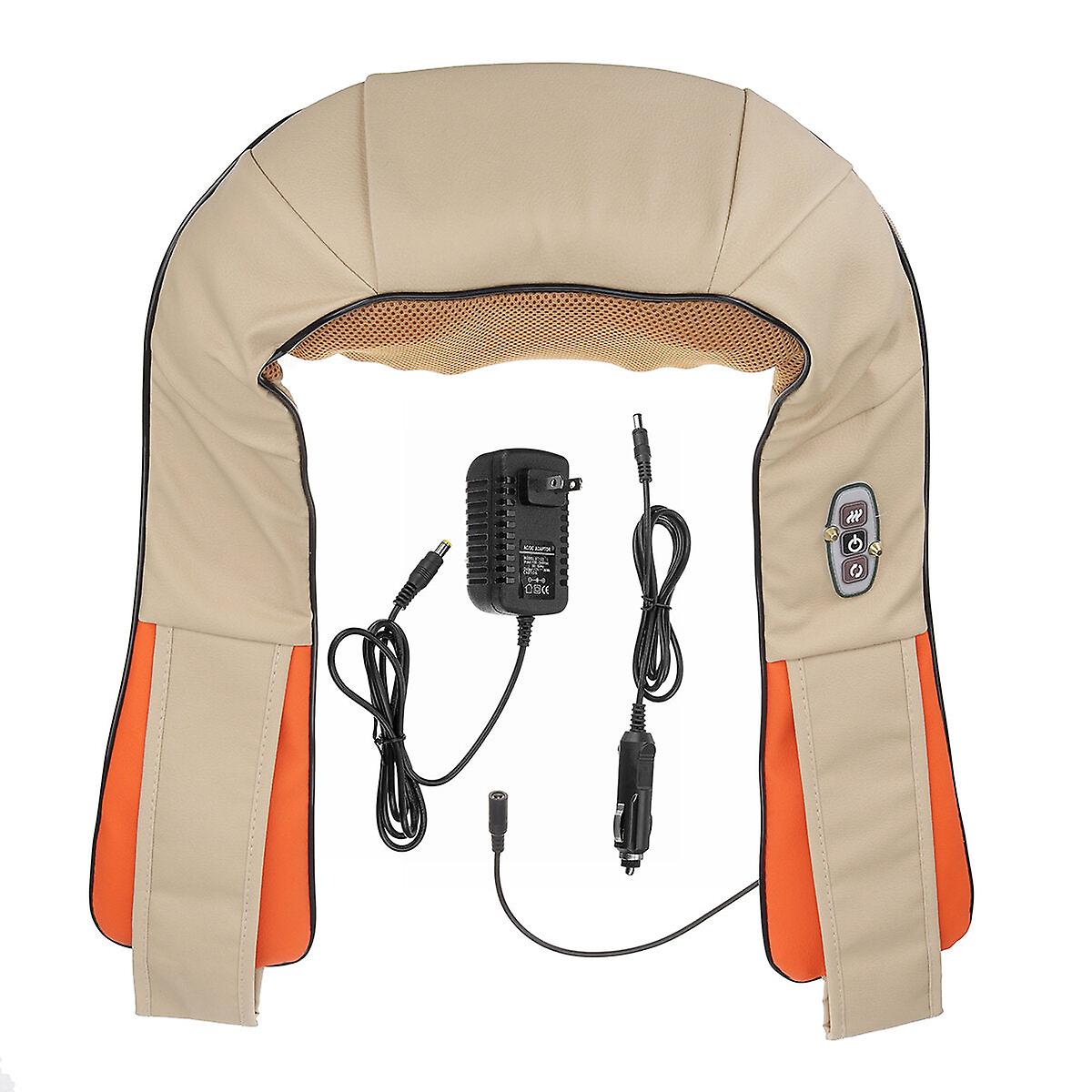 GreenZech Neck Shoulder Massager 8 Massage Head Electric Shiatsu Heating Relax Pain Relief Device Fo