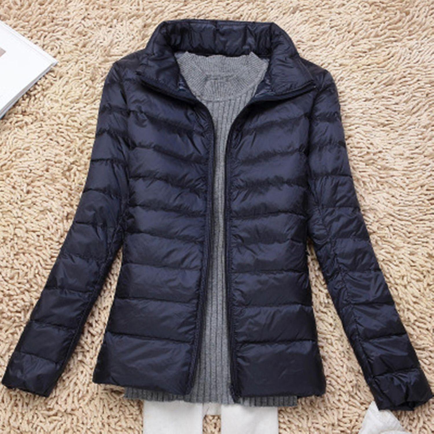 Ruffle Stand Neck Zip Up Jacket