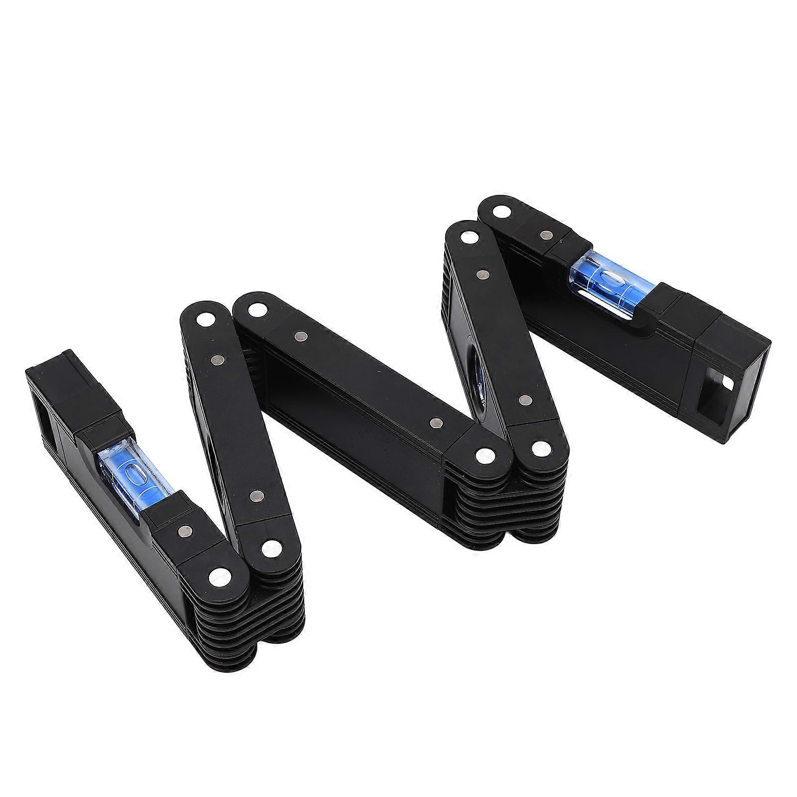 Folding Level Ruler Aluminum Alloy 4 Bubble Multifunction Multi Angle Accurate Foldable Level Measuring Tool 