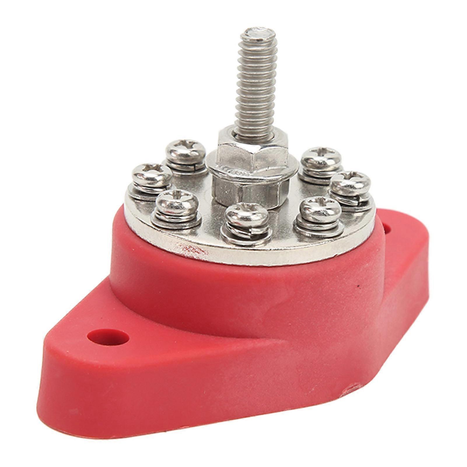 Power Distribution Block 8 Terminal 1/4in M6 12V‑48V Universal Marine Bus Bar for Car Boat RV Truck 