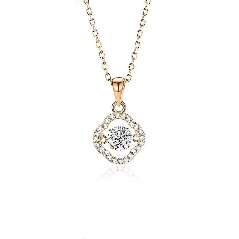 Necklace-Lucky Clover-Dancing Sparkle-Elegant Charm