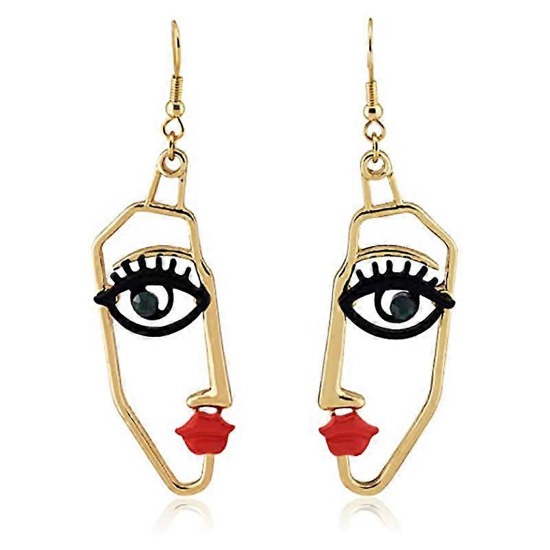Women's Face Statement Dangle Drop Earrings