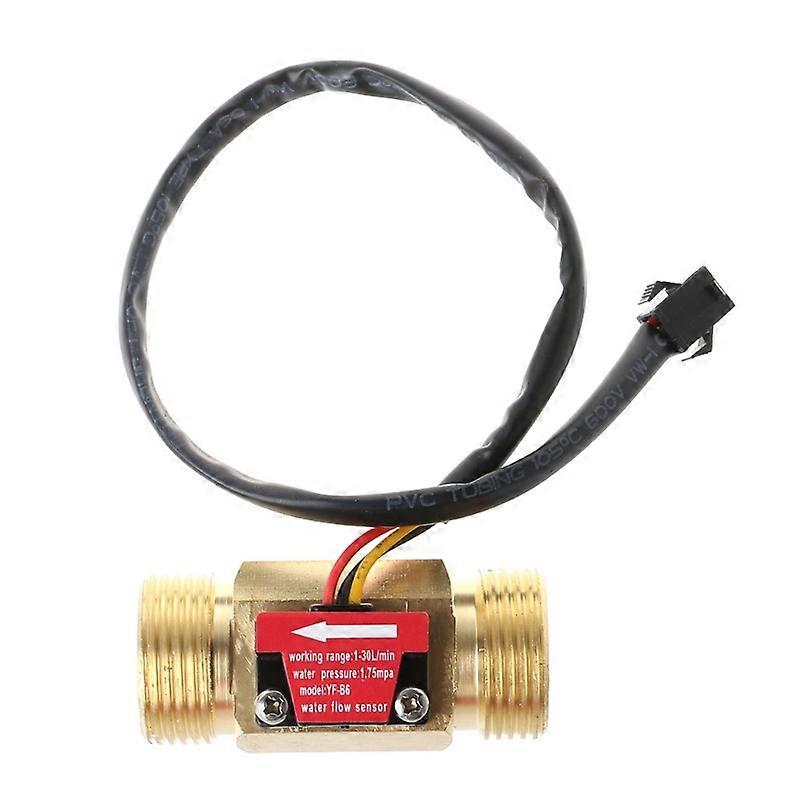 New Water Flow Sensor G3/4\" Hall Flowmeter Switch Dn20 1-30l/min Liquid Flow Meter