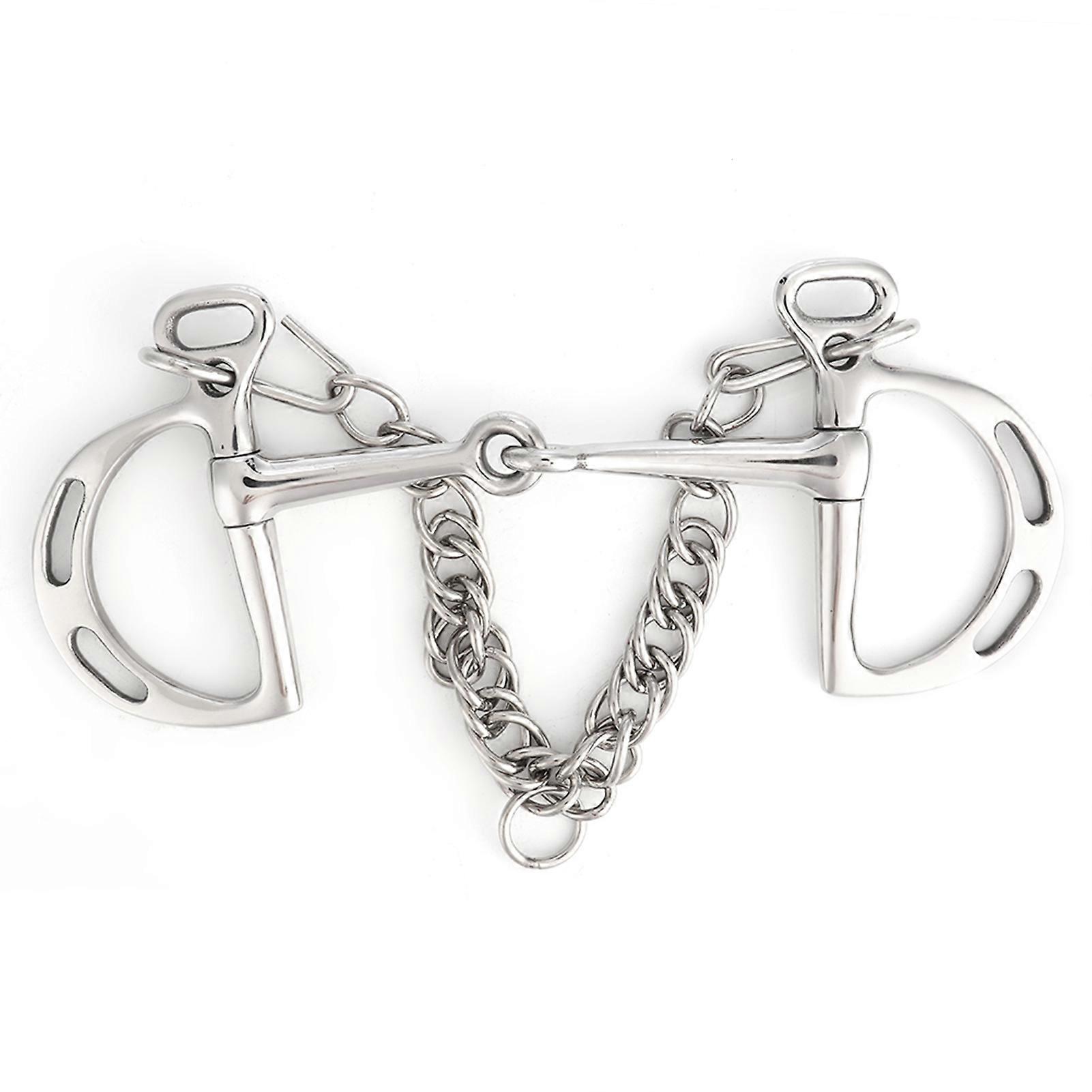 لقمة كيمبرويك من الفولاذ المقاوم للصدأ، ذات مفصلات صلبة، لفم مضغ الخيول، مقاس 125 مم