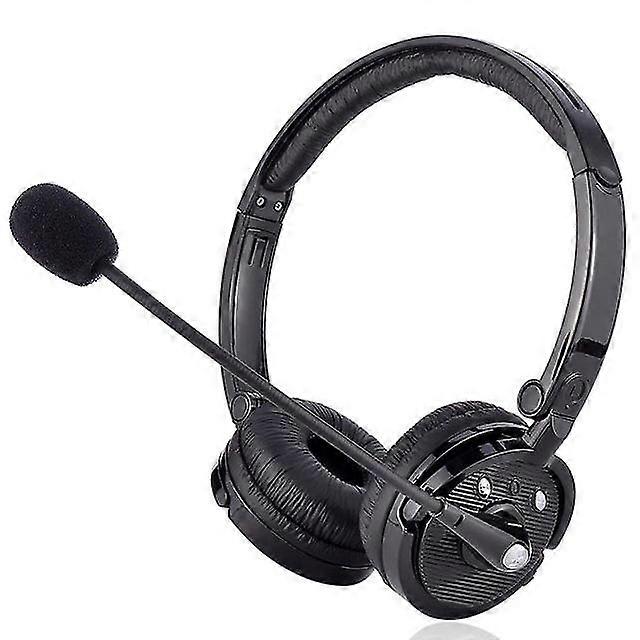 Professional Broadcast Headset With Hd Boom-mounted Microphone Bluetooth Softphone Wireless Headphone With Mic Noise Cancelling