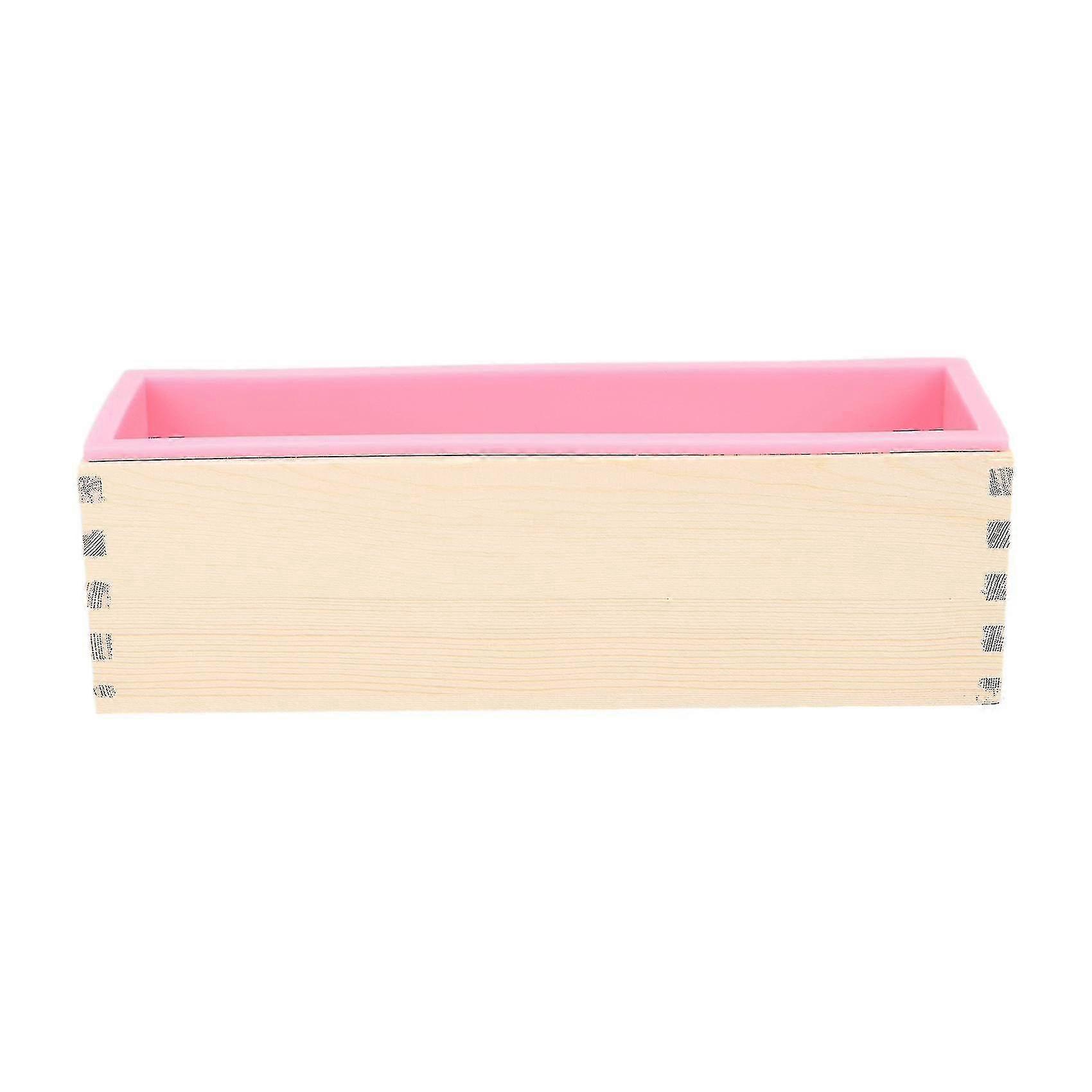 Handmade Soap Molds Diy Soap Making Tools Cold Soap Silicone Mold Rectangular Cake Wooden Box