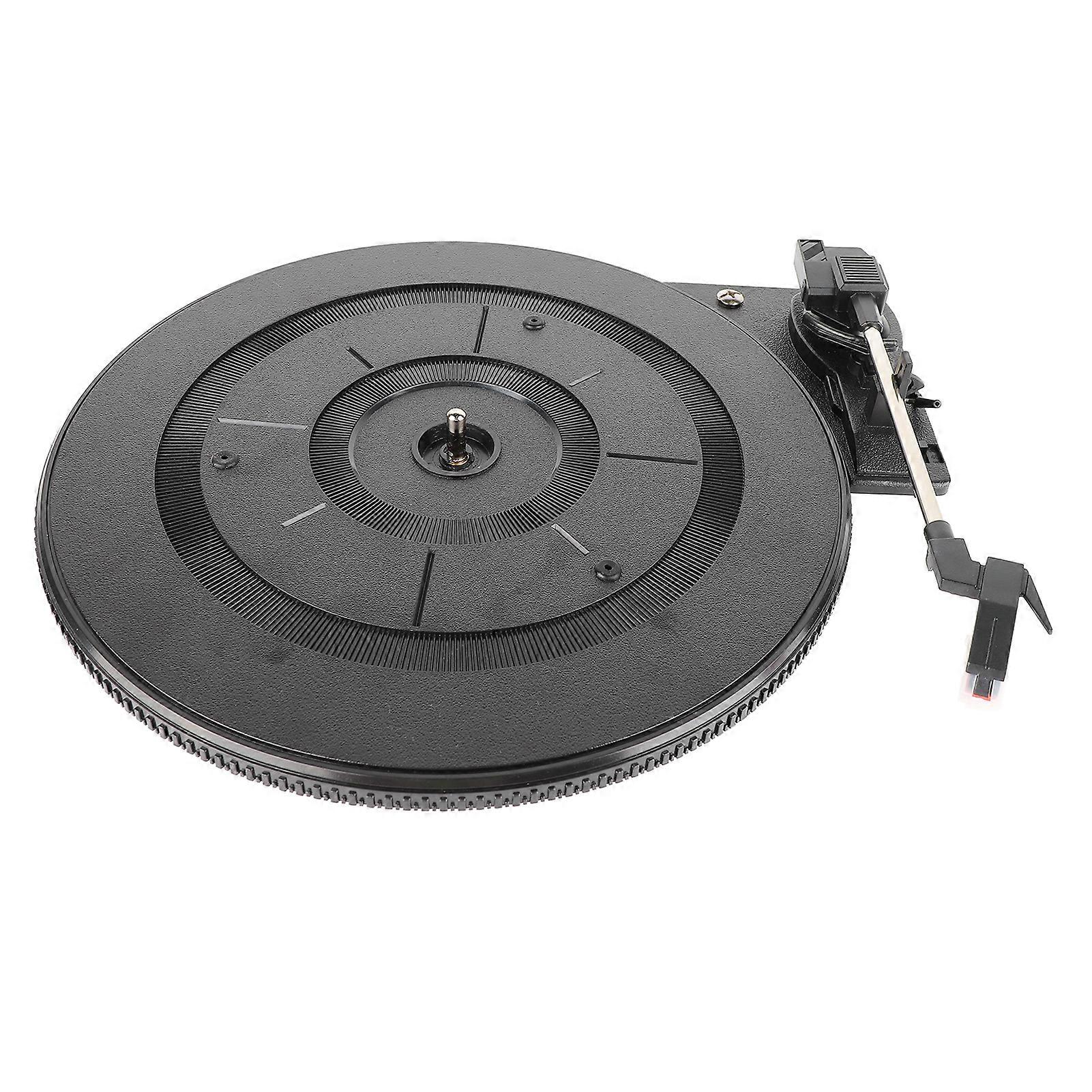 Record Player Turntable Black Plastic Belt Drive Gramophone Turntable Instrument Accessory