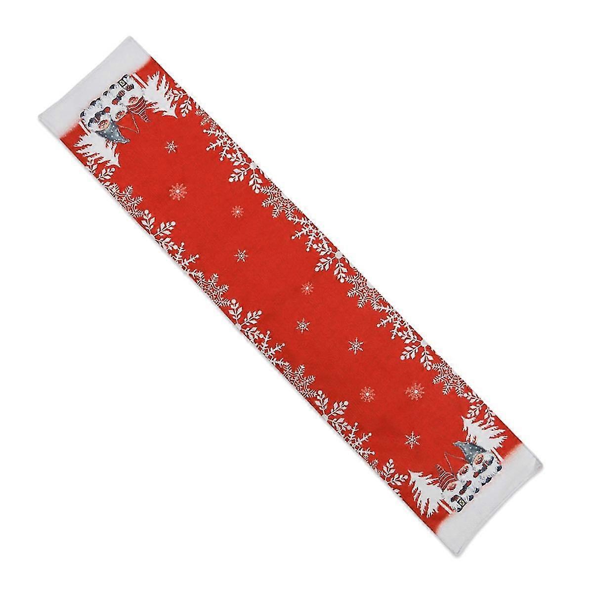 Rød juleduk Juledekorasjonsutstyr Stoffløper Juleborddekorasjon