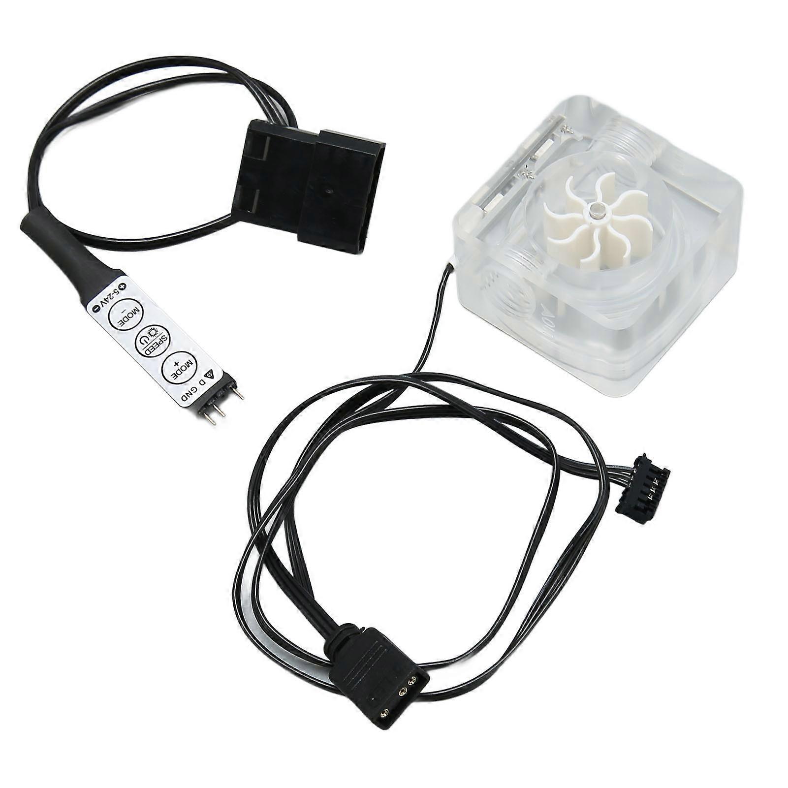 Water Cooling Flow Meter 8 Impeller G1/4 Thread 3 Way Acrylic Speed Meter for Computer