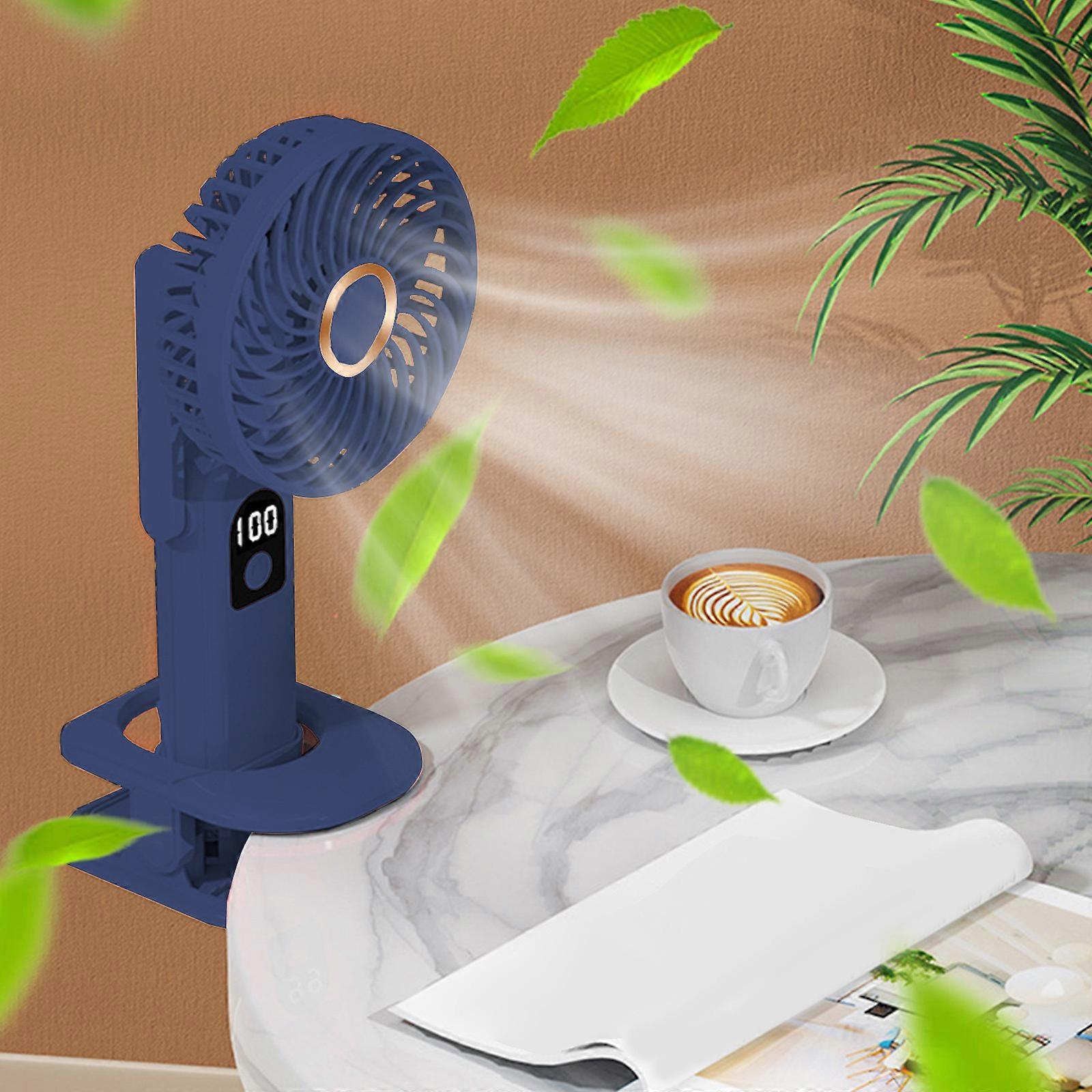 Handheld Fan Desktop Portable USB Charging Gift Summer Small Fan Handheld Mini To Carry Outdoors And Can Be Used As A Mobile Phone Support