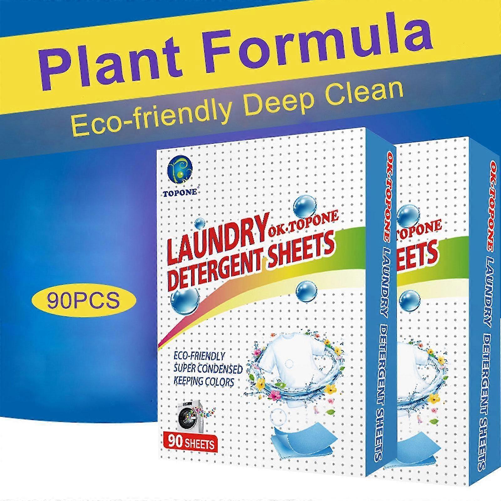 90 feuilles de lessive concentrée, comprimés de lessive en poudre