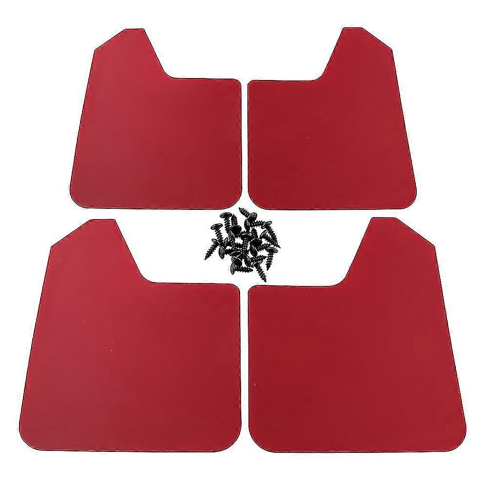 Universa Red Mud Flaps Splash Guards Mudflap Mudguards Kit