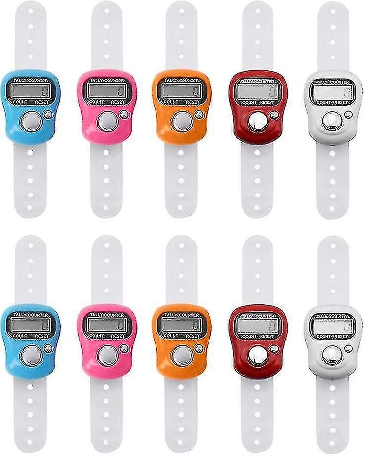 Finger Counter, 10pcs Hand Counter, Finger Counter, Electronic Counter Lap Counter, with LCD Display and Resettable, for Muslim Prayer Case