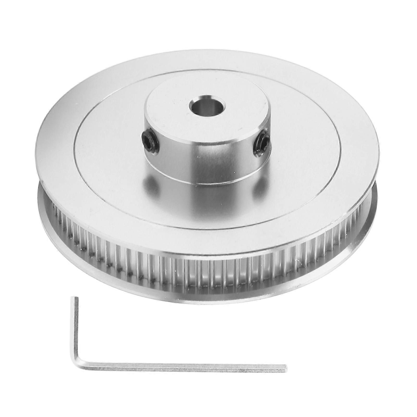 Synchronous Wheel 80T 5mm GT2 Timing Belt Pulley Alloy Steel for 3D Printer CNC Lathe Silver