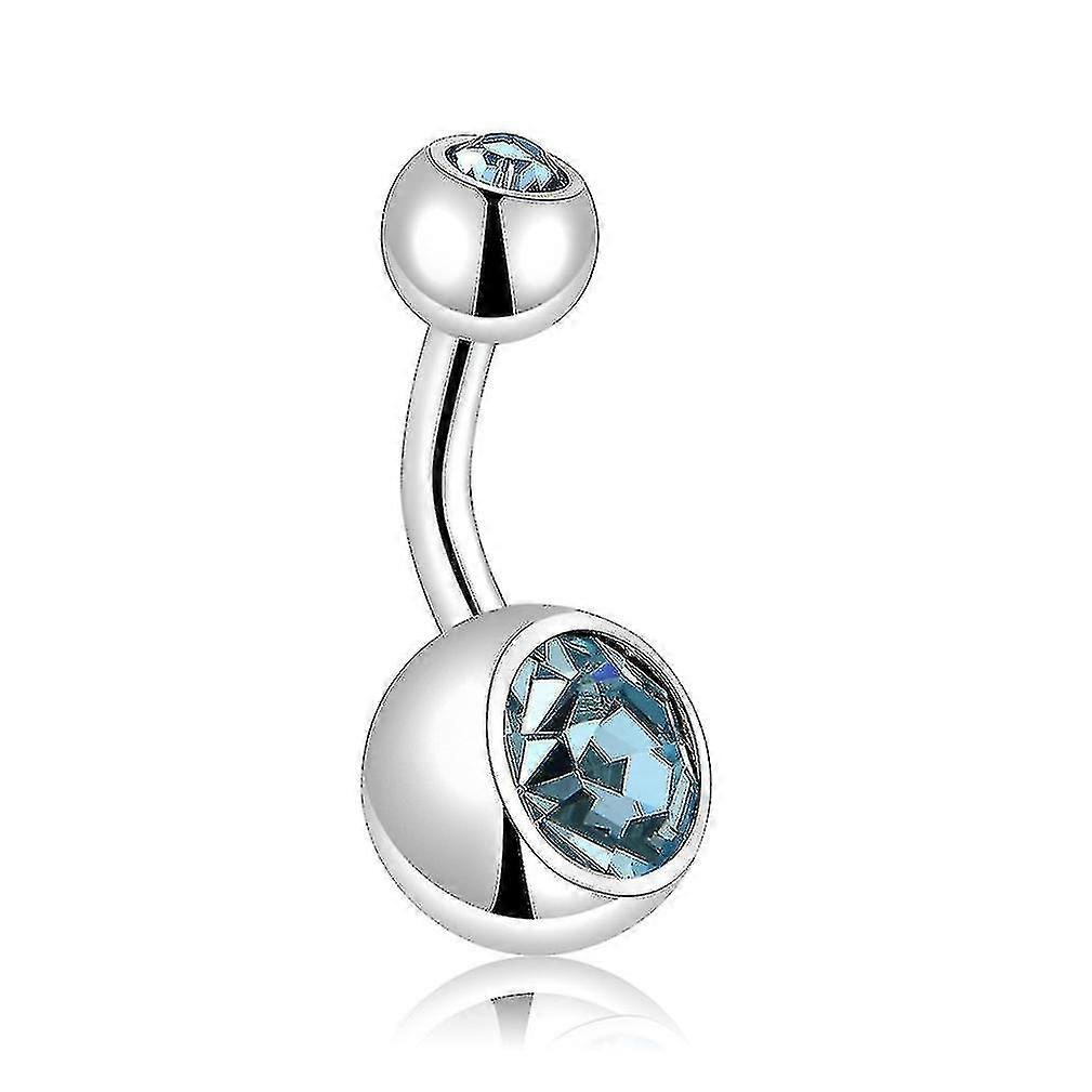 hmwy-nombril navel piercing ring belly button rings blue