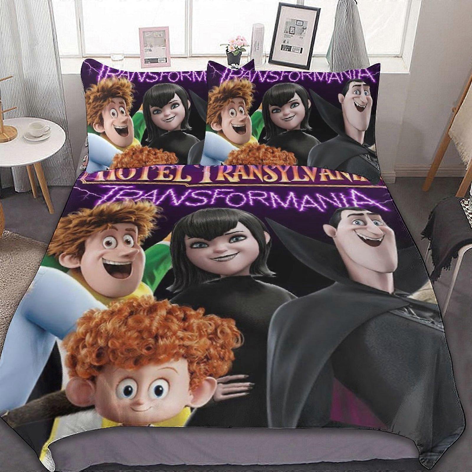 d365 Transformania Hotel Transylvania 3 חלקים סטים של מצעים ערכות שמיכה רכה עיצוב מתנות לחדר שינה עם כיסוי שמיכה אחד 2 ציפיות FV365