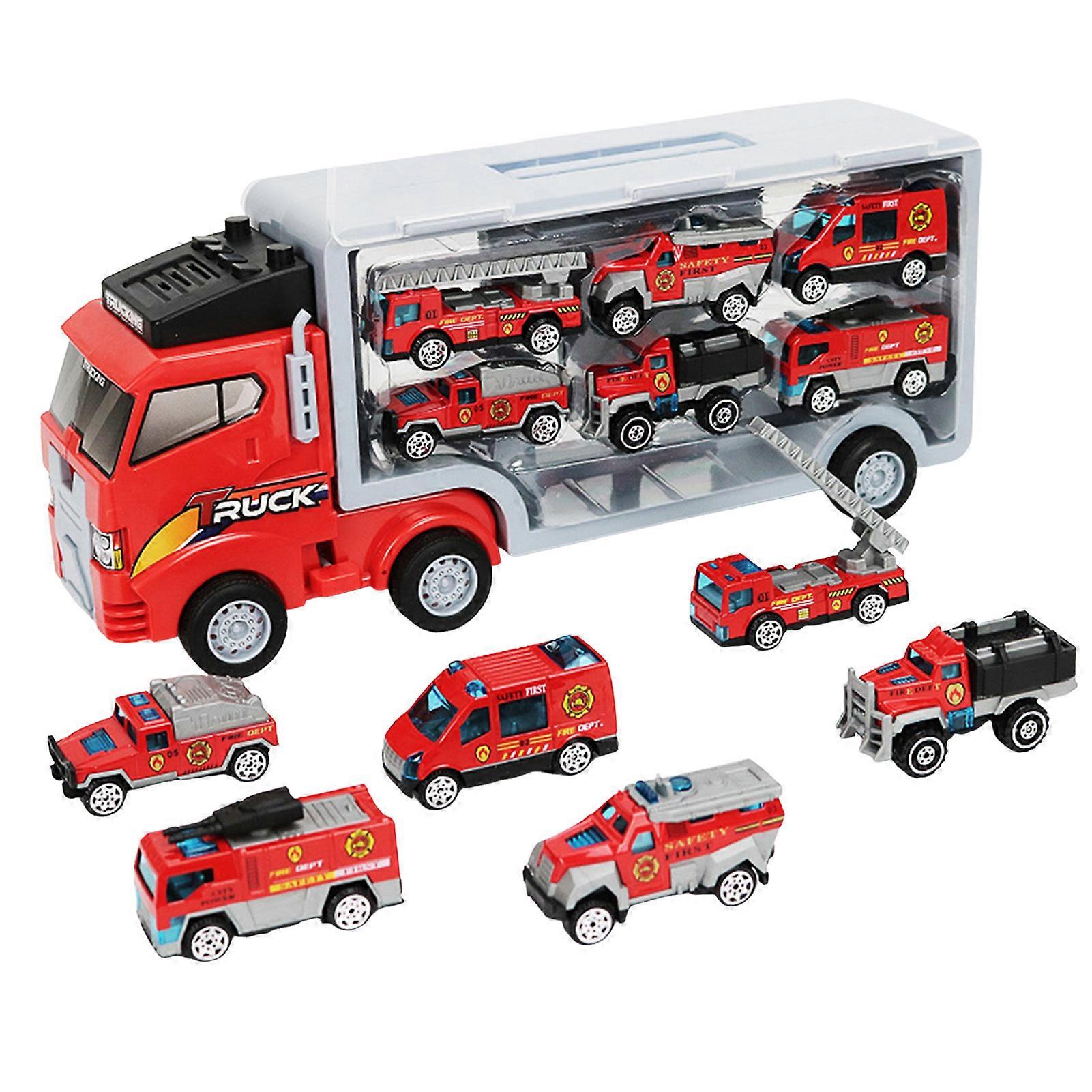 Caminhão Carrier Toy Set com 6 Die-cast Veículos Caminhão Brinquedos Carros para Meninas Meninos Crianças