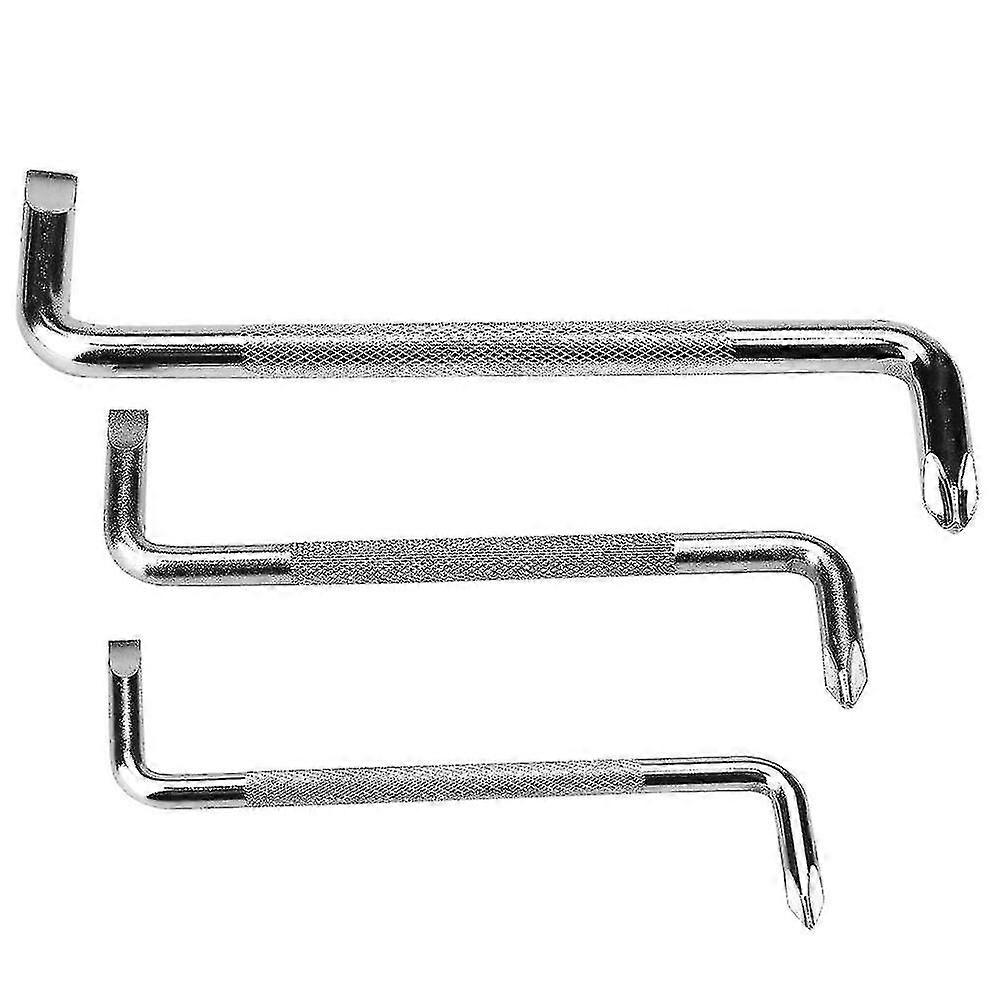 3 Pcs Screwdriver Set, Chrome Vanadium Steel Double Head Z Shape Right Angle Screwdriver