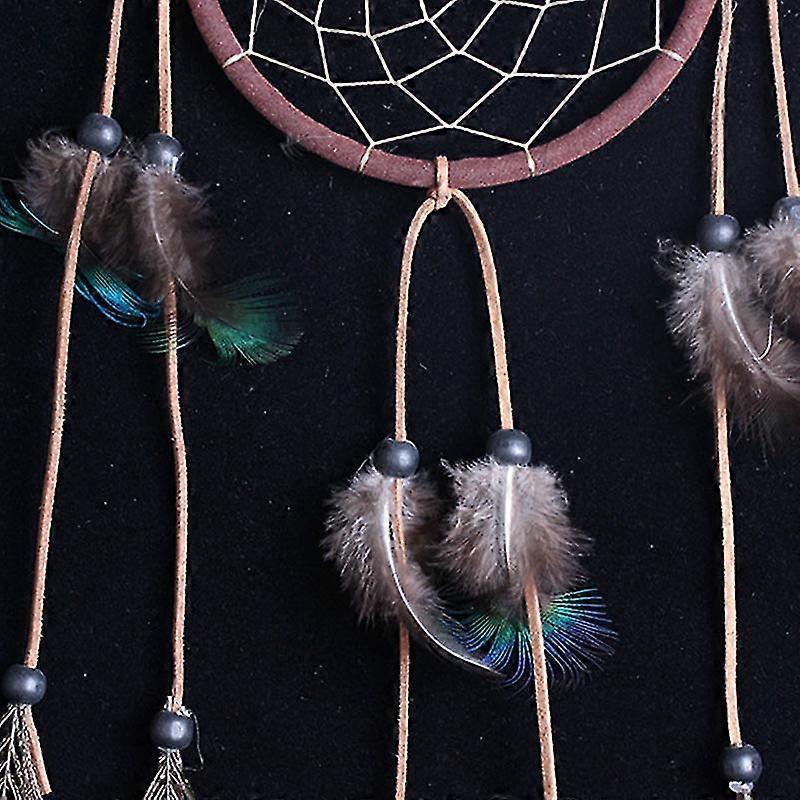 Handmade Peacock Feather Dream Catcher Circular Net Wall Hanging Car Decor Craft Room Decoration Dreamcatcher