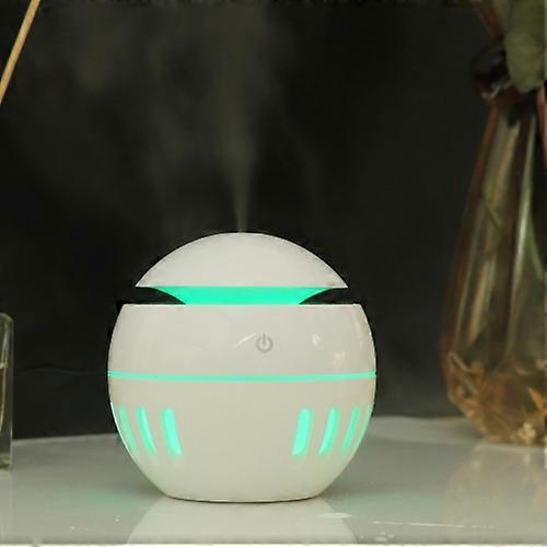 Wood Grain USB Hollowed-out Humidifier Seven Color Aromatherapy Lamp Automatic Alcohol Sprayer with Remote Control