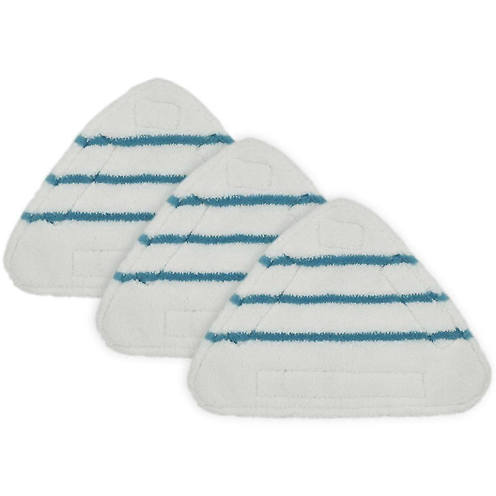 3stk Steam Mop erstatning Pads Triangle vaskbar klut Rengjøring Gulv Microfiber Mop Head Pad Steam
