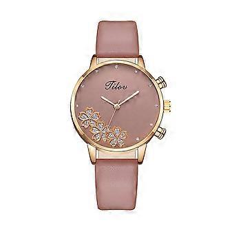 Pd635 Five-color Three Bauhinia Men's And Women's Faux Leather Strap