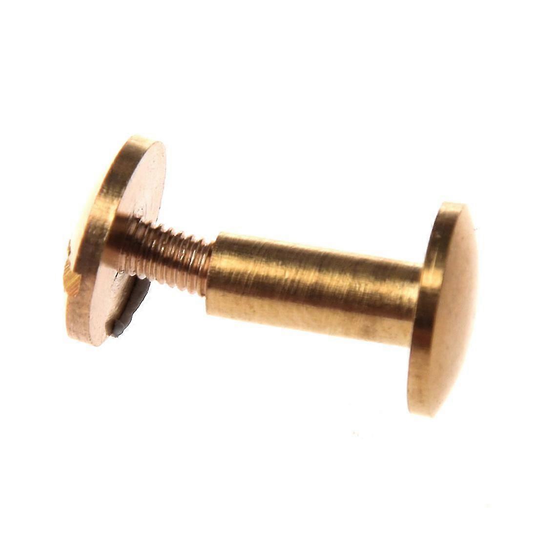 10x Arc Solid Brass Button Stud Vis Nail Screw Back Cuir Rivet Belt 10mm