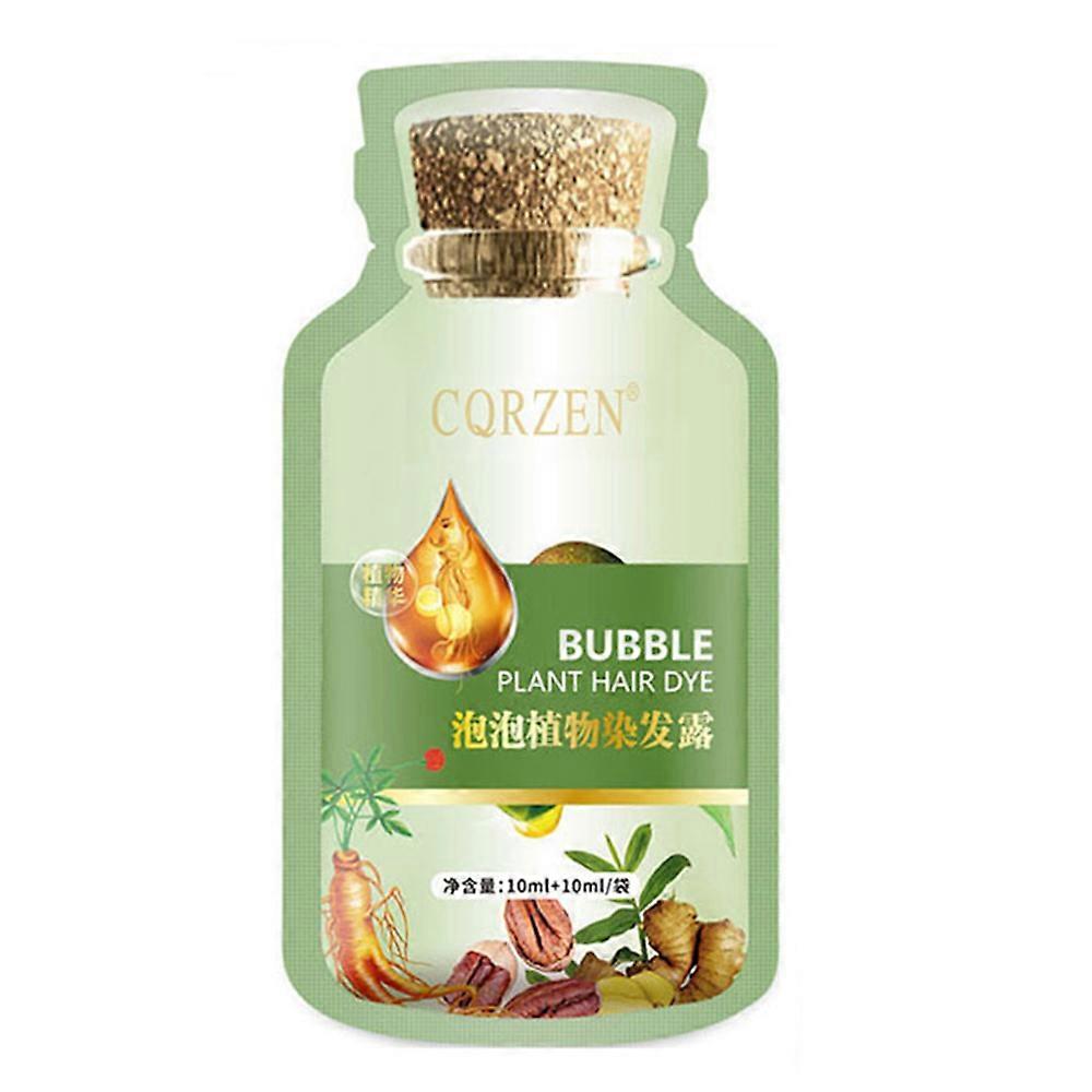 1-2Pack Naturel Changement De Couleur De Cheveux VégétaleUne Boîte De 10 Sachets De Teinture Capillaire Bubble, Chacun Contenant